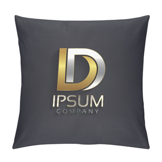 Personality  Silver And Gold Letter D Pillow Covers