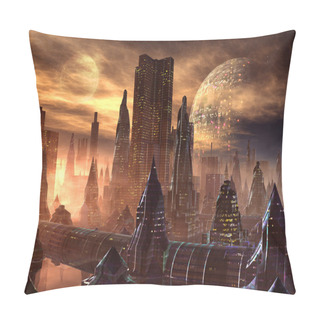 Personality  Alien City Pillow Covers