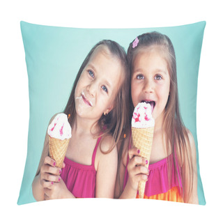 Personality  Children Eating Ice Cream Pillow Covers