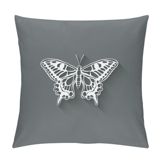 Personality  White Butterfly Machaon Pillow Covers