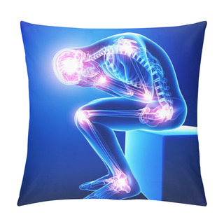 Personality  Full Body Pain Anatomy Pillow Covers