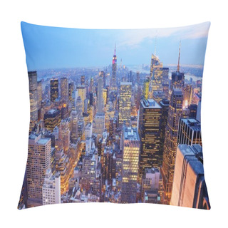 Personality  New York City Aerial View Panorama Pillow Covers