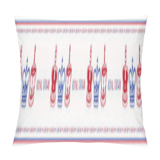 Personality  Sketchy London Royal Crown Seamless Vector Border Pattern. Pillow Covers