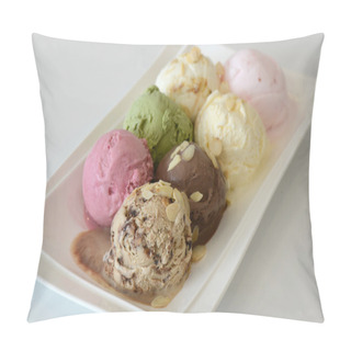Personality  Seven Scoops Of Ice Cream. Pillow Covers