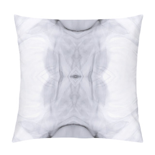 Personality  Seamless Kaleidoscope. The Fabric Is Silky White And Gray. An Ultra-modern Print And A Delicate, Airy Quality Combine In This Chiffon With An Abstract Silk Print. Pillow Covers