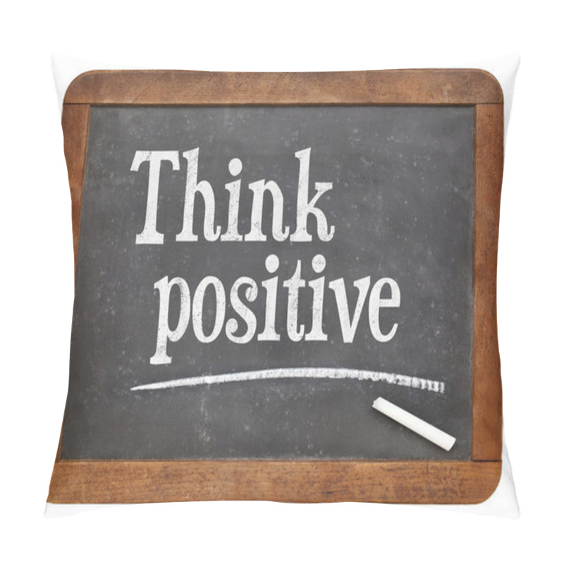 Personality  Think positive on blackboard pillow covers