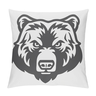 Personality  Bear Head Logo Mascot Emblem Pillow Covers