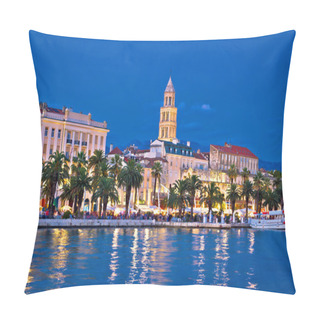 Personality  Colorful Split Waterfront Evening View Pillow Covers