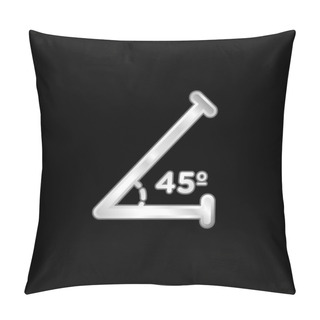 Personality  Acute Angle Of 45 Degrees Silver Plated Metallic Icon Pillow Covers