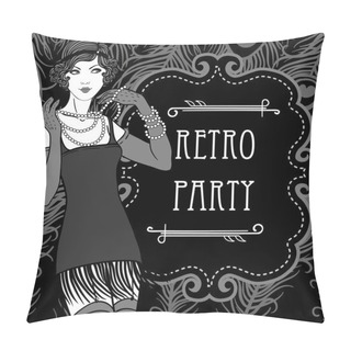 Personality  Retro Party Invitation Design Pillow Covers