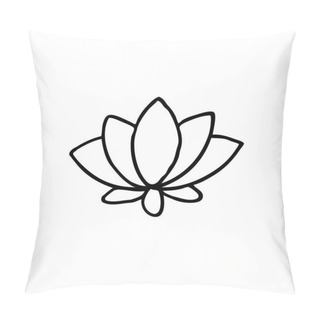 Personality  Lotus Flower Doodle Icon Pillow Covers