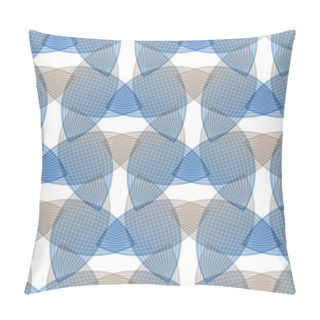 Personality  Abstract Seamless Blue Pattern, Geometric Shapes Pillow Covers