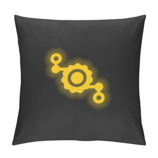 Personality  Assembly Yellow Glowing Neon Icon Pillow Covers