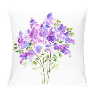 Personality  Purple Lilac Bouquet Pillow Covers