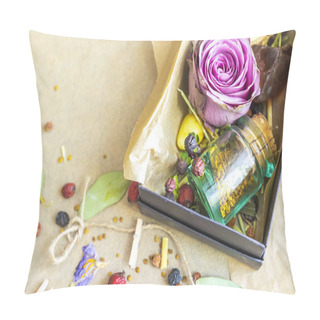 Personality  Rose In Black Box With A Lot Of Small Details Pillow Covers