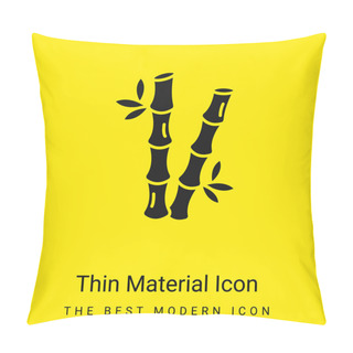 Personality  Bamboo Minimal Bright Yellow Material Icon Pillow Covers