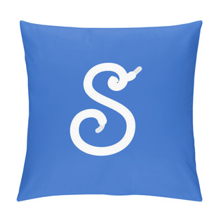 Personality  S Letter Logo Formed By Shoe Lace. Pillow Covers