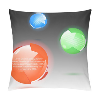 Personality  Set Of Colorful Balls, Vector Pillow Covers