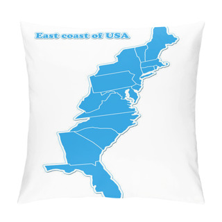 Personality  USA East Coast Map Pillow Covers
