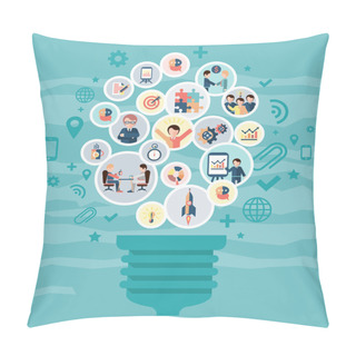 Personality  Social Network Concept Pillow Covers