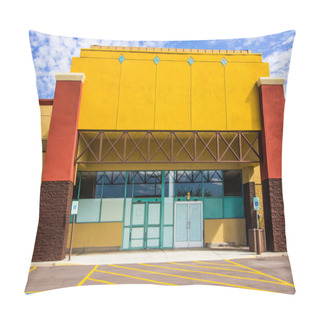 Personality  Entrance To Closed Retail Commercial Building Pillow Covers