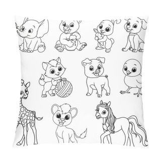 Personality  Funny Kids Animals Pillow Covers
