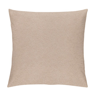 Personality  Texture Of Old Beige Paper Closeup. Structure Of A Dense Cardboard Sand Color. The Background. Pillow Covers