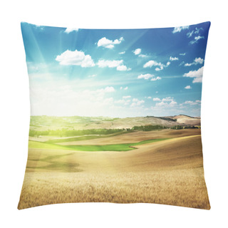 Personality  Hills Of Barley In Tuscany, Italy Pillow Covers