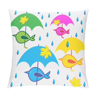 Personality  Colored Birds Pillow Covers