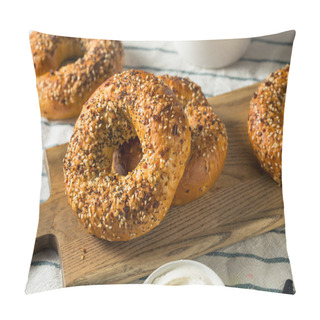 Personality  Homemade Toasted Everything New York Bagel With Cream Cheese Pillow Covers