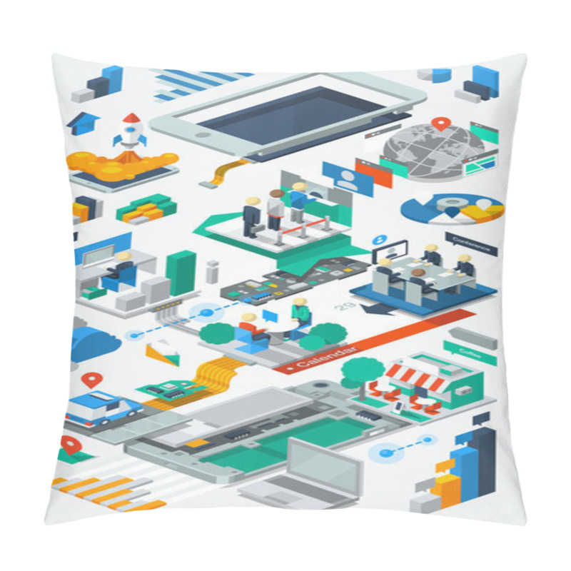 Personality  Technology background pillow covers