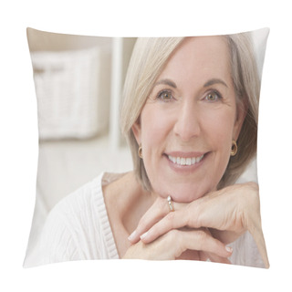 Personality  Portrait Of Attractive Senior Woman Pillow Covers