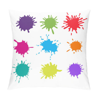 Personality  Colorful Paint Splashes Set Pillow Covers