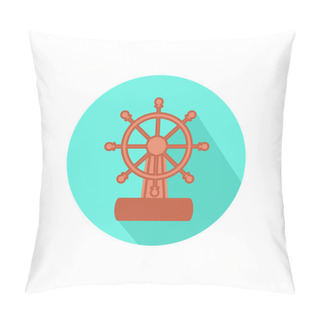 Personality  Sailor Wheel. On A White Background In A Bright Circle Pillow Covers