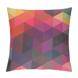 Personality  Triangles Pattern Of Geometric Shapes. Colorful Mosaic Backdrop. Pillow Covers