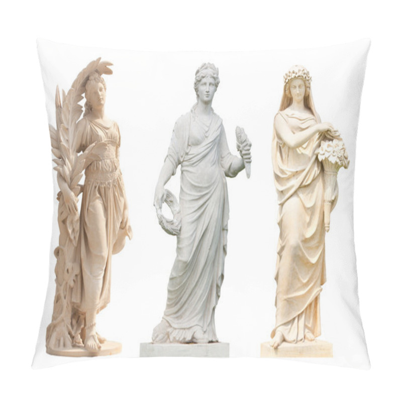 Personality  Ancient women statue in the Thai historical park. pillow covers