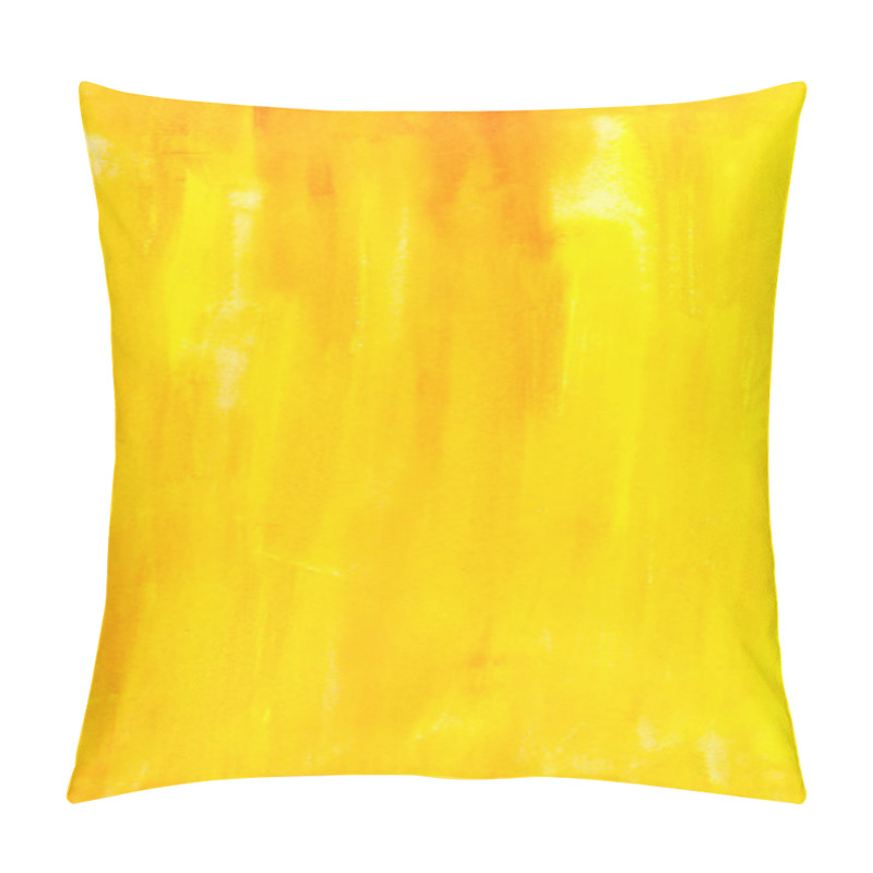 Personality  Abstract Painting With Bright Yellow Paint Strokes, Full Frame Pillow Covers