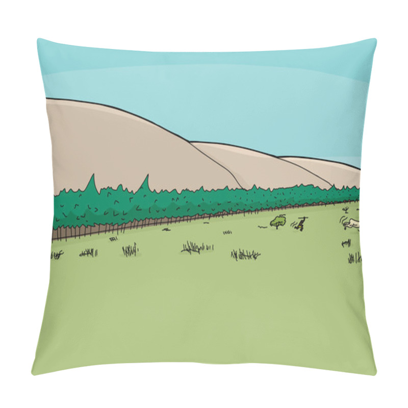 Personality  Man Hunting Deer In Wilderness Pillow Covers