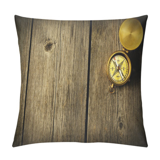 Personality  Antique Brass Compass Pillow Covers
