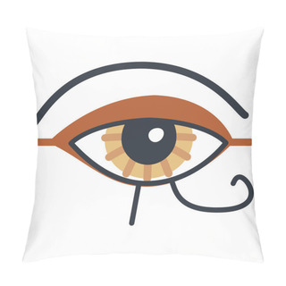 Personality  Evil Doodle Eye. Hand Drawn Witchcraft Eye Talisman, Magical Religion Sacred Symbol. Hand Drawn Talisman. Flat Design. Contemporary Modern Trendy Vector Illustration. Pillow Covers