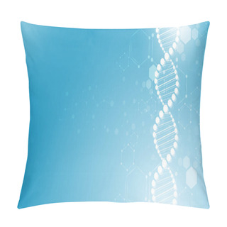 Personality  DNA Digital, Sequence, Code Structure With Glow. Science Concept And Nano Technology Background. Vector Design. Pillow Covers
