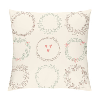 Personality  Set Of Floral Frames Pillow Covers