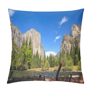 Personality  Log Framing Yosemite Valley Pillow Covers