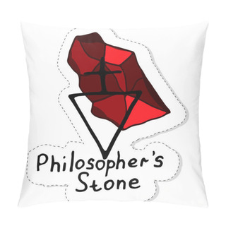 Personality  Alchemical Element Philosopher's Stone. Medieval Alchemical Sign. The Sticker Is Drawn By Hand. Pillow Covers