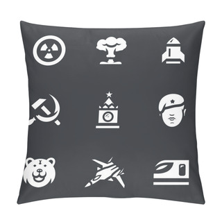 Personality  Vector Set Of Russia Army Icons. Pillow Covers
