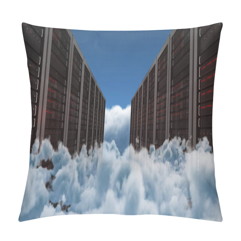 Personality  Composite Image Of Server Hallway Pillow Covers