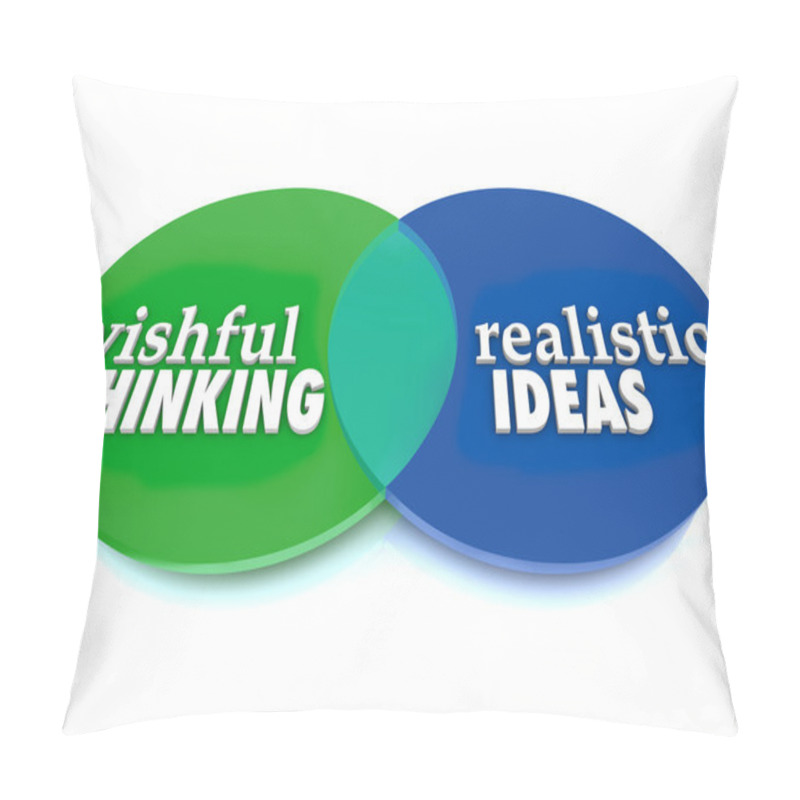 Personality  Wishful Thinking Realistic Ideas Venn Diagram Pillow Covers