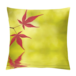 Personality  Red Maple Leaves Over The Water Pillow Covers