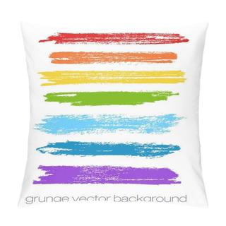 Personality  Vector Rainbow Set Of Grunge Brush Strokes. Vector Brush Strokes Collection.  Pillow Covers