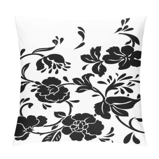 Personality  Black And White Hand Painted Graphic Flowers Pillow Covers